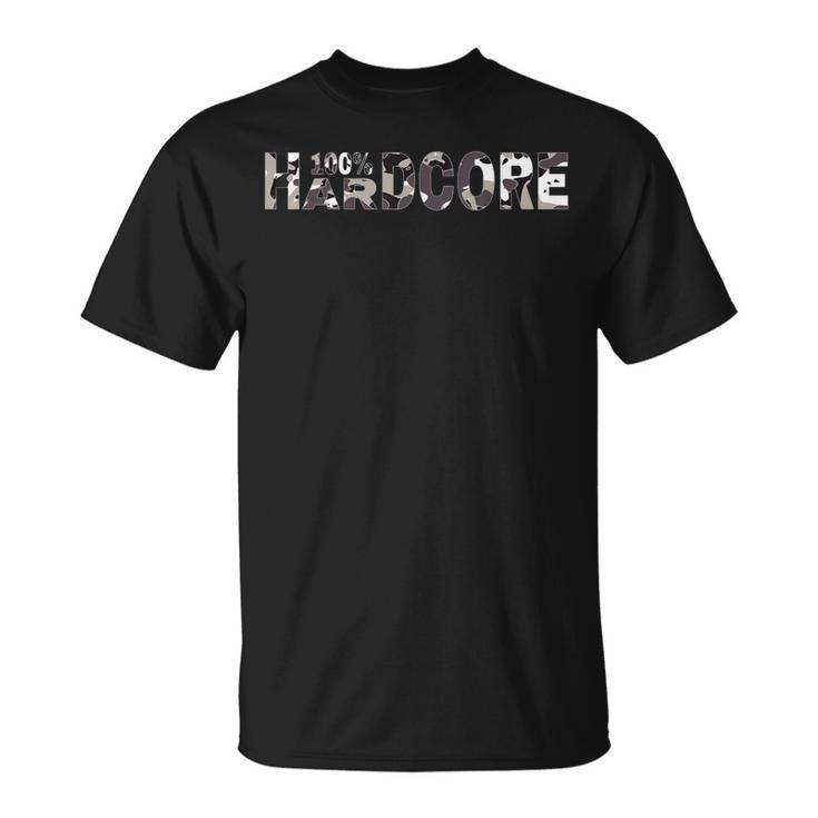 100 Hardcore Camouflage For Festivals T-Shirt