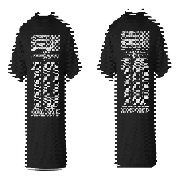 10Th Birthday Race Car Bruh I'm Double Digits 10 Years Old T-Shirt