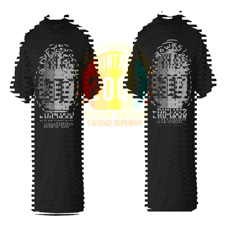 18 Cumpleaños 2007 18 Años Chica Chicointage 2007 Camiseta unisex