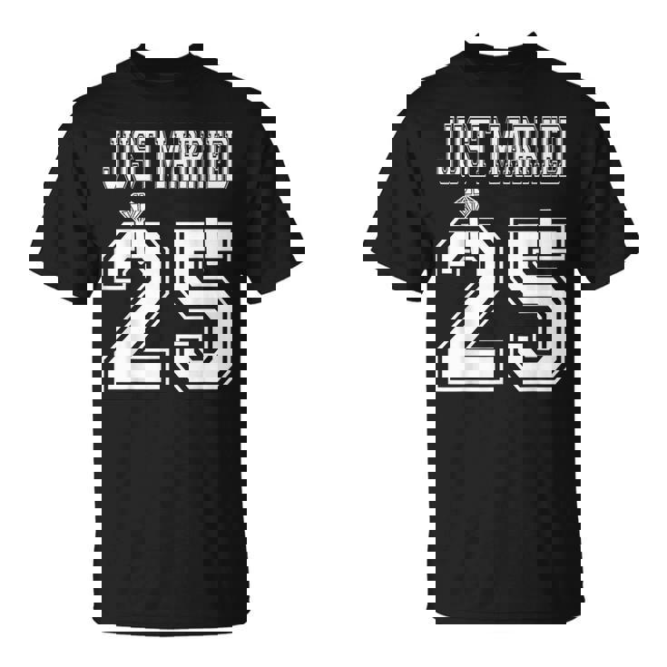 2025 Just Married Wife Husband Matching Honeymoon T-Shirt