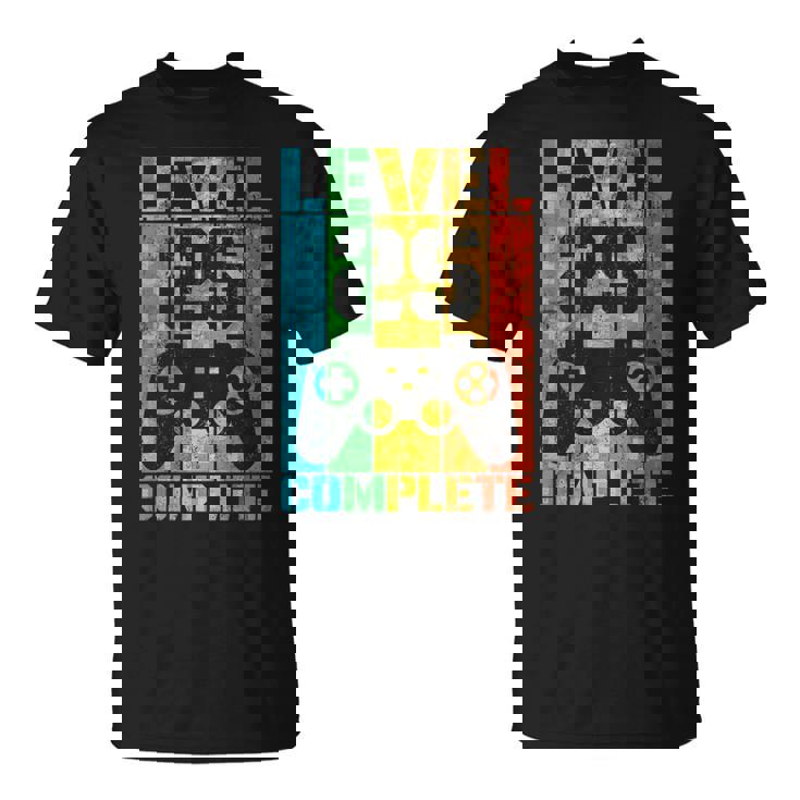 25 Geburtstag Geschenk Mann Gamer Level Complete 25 Jahre T-Shirt