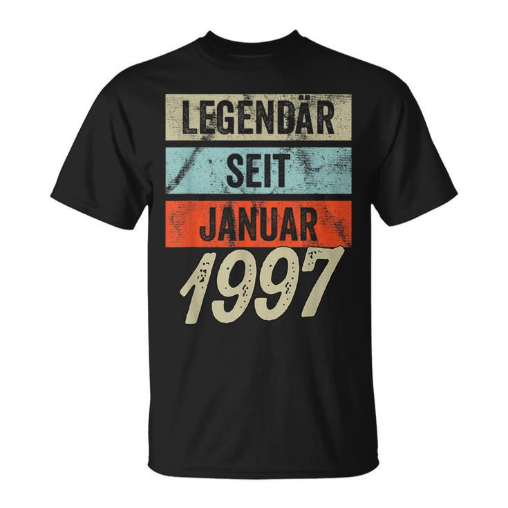 25Th Birthday Man 25 Years Legendary Since January 1997 T-Shirt