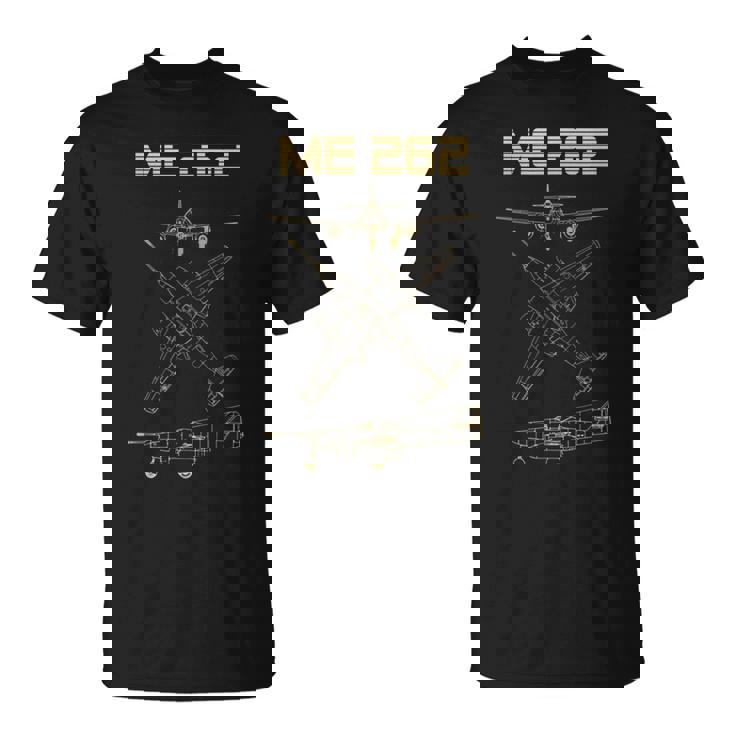 Me 262 Diagrama De Esquemas De Avión Alemán Ww2 Warbird Camiseta unisex
