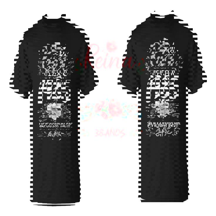 38 Años Regalo De Cumpleaños Hecha En 1985 38 Años Camiseta unisex