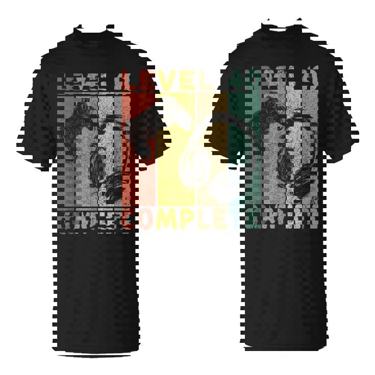 40 Geburtstag Männer Gamer Level 40 Complete T-Shirt