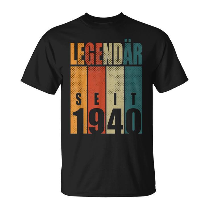 84Th Birthday Woman Man Legendary Since 1940 T-Shirt