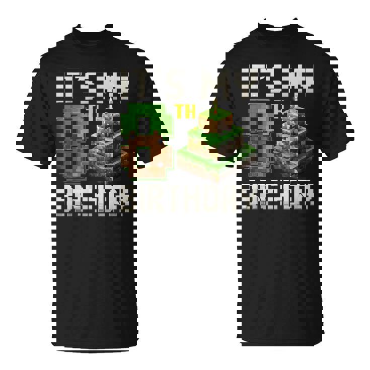 5Th Birthday 5 Years Old Video Gamer Pixel Birthday Boys T