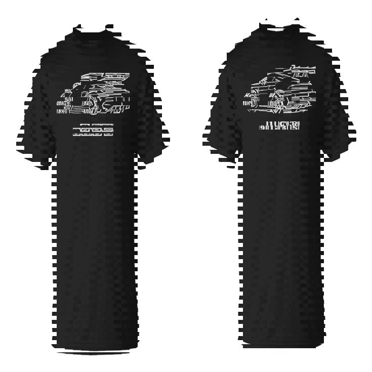 911 Gt3 Rs Silhouette Meme Coin Coche De Carreras Camiseta unisex