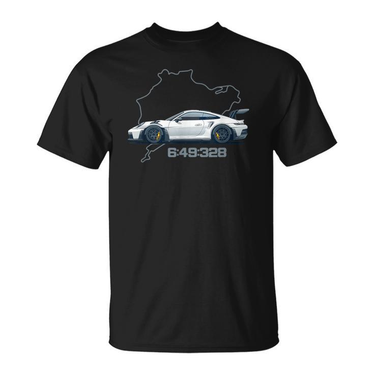 992 Gt3 Rs Silhouette Oldtimer 911 Gt3 Rs Retro Look T-Shirt