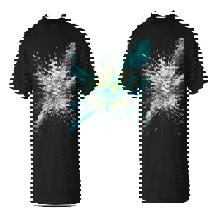 Abstract Space Explosion Art Vibrant Cosmic Burst Supernova T-Shirt
