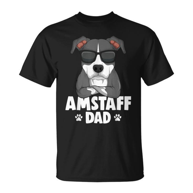 American Staffordshire Terrier Amstaff Papa Dog T-Shirt