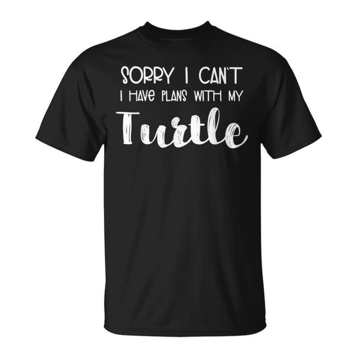 Amoureux Des Animaux Désolé Je Ne Peux Pas Avoir De Plans Avec Ma Tortue T-Shirt