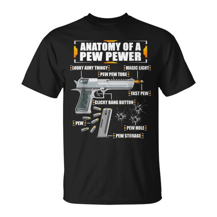 Anatomy Of A Pew Pewer Pistol 9 Mm Sports Shooting T-Shirt