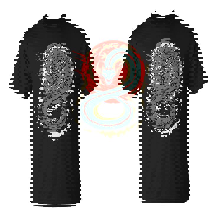 Art Japonais Kanji Dragon Japonais Sun Streetwearintage Rétro T-Shirt
