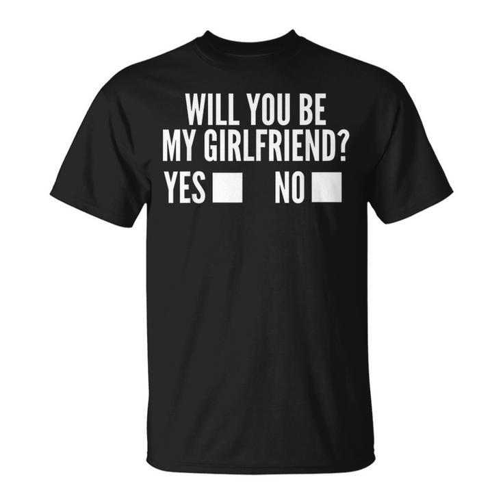 Ask Her Will You Be My Girlfriend Cutealentine's Day T-Shirt