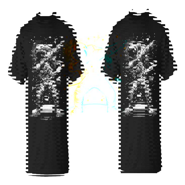 Astronaut Dabbing In Space Galaxy Adventure T-Shirt