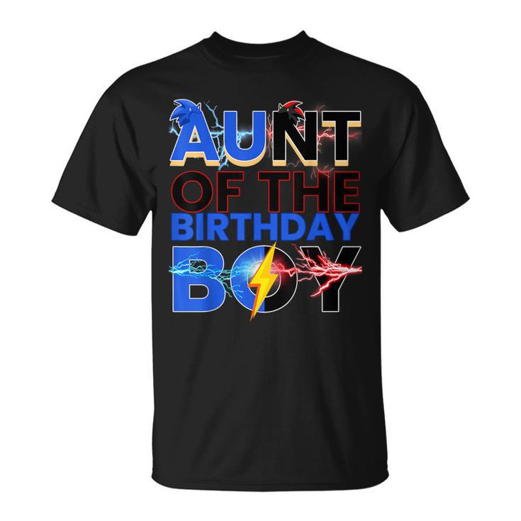 Aunt Of The Birthday Boy Hedgehog Family Party Decorations T-Shirt Aunt Of The Birthday Boy Hedgehog Family Party Decorations T-Shirt
