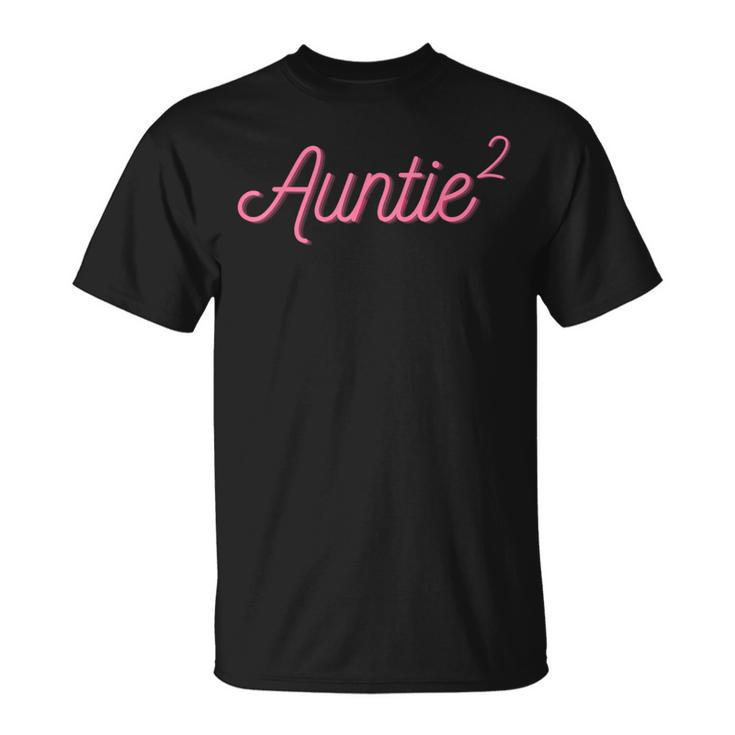 Auntie 2 Squared Aunt Of Two Twins Aunt T-Shirt