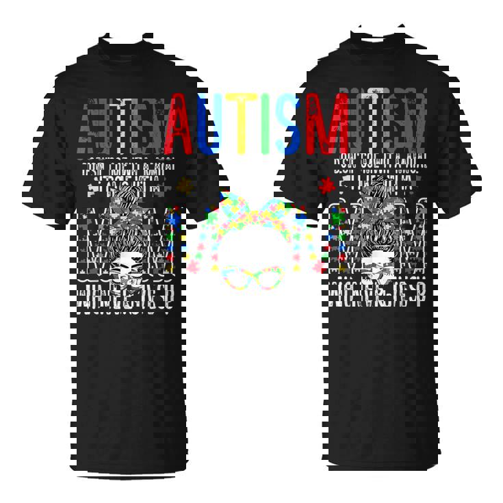 Autism Awareness Doesn't Come With A Manual Autism Mom T-Shirt