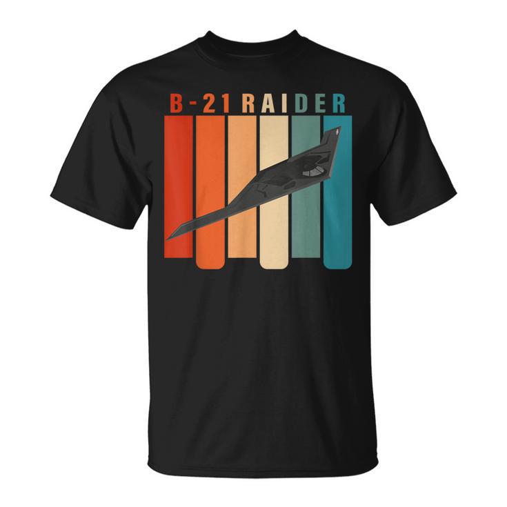 B-21 Raider Stealth Bomber Jet Avión Retrointage B21 Camiseta unisex