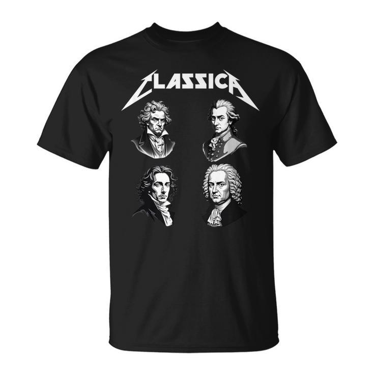 Bach Beethoven Chopin Mozart Divertidos Compositores De Música Clásica Camiseta unisex