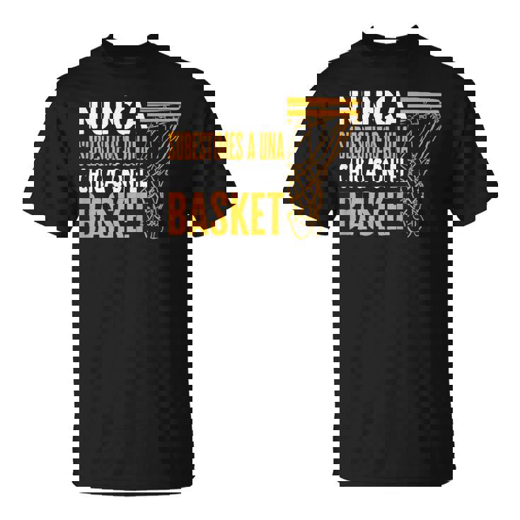 Baloncesto Una Chica Con El Basket Divertido Basketball Camiseta unisex