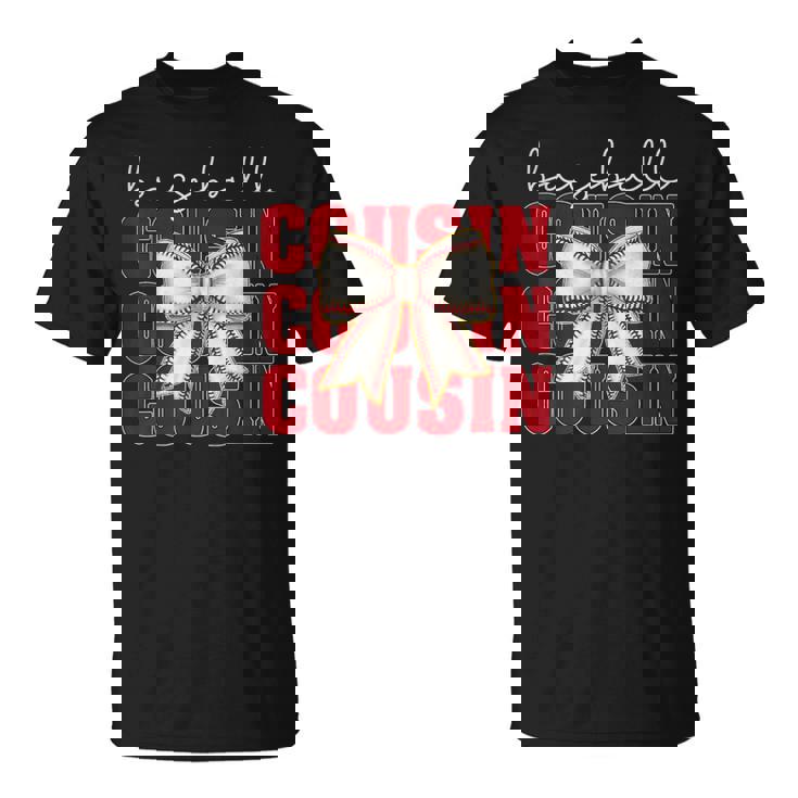 Baseball Cousin Coquette Bow Sport Lover Vintage T-Shirt