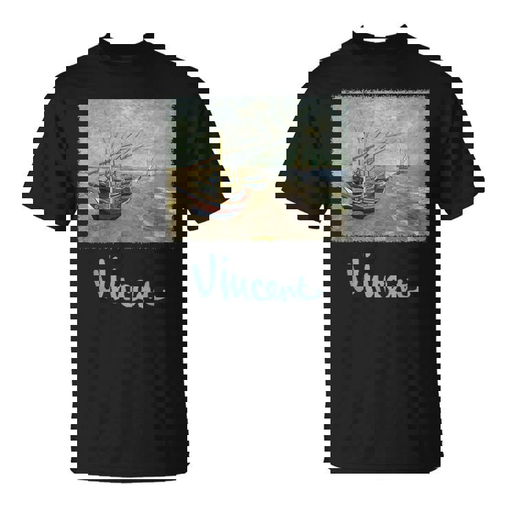 Bateaux De Pêche Sur La Plage À Saintes-Maries Parincentan Gogh T-Shirt