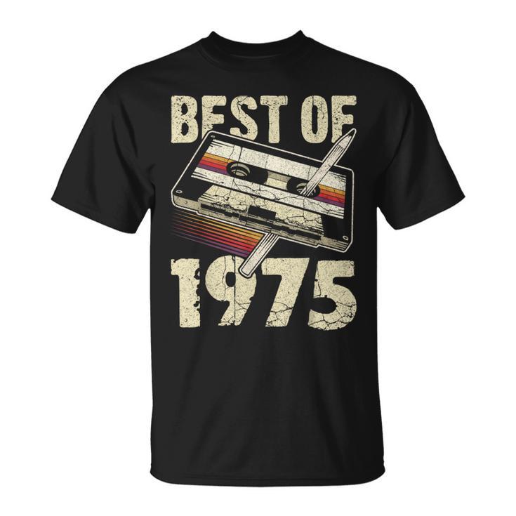 Best Of 1975 Audio Cassette 49Th Birthday 49 Years Old T-Shirt