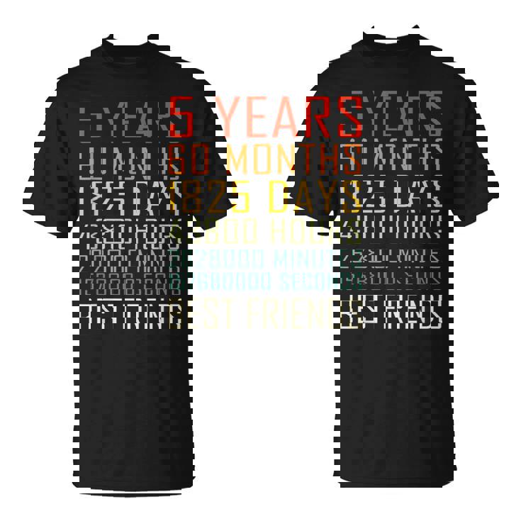 Best Friends Vintage 5 Years Friendship Anniversary T-Shirt