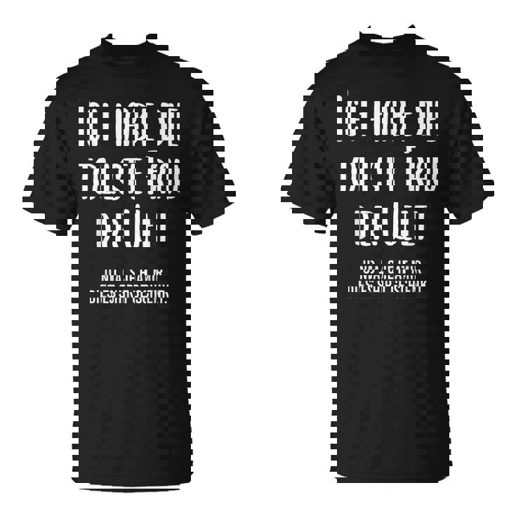 Beste Ehefrau Lustig Spruch Eheerheiratet Partner T-Shirt