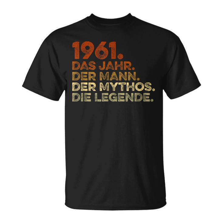 Birthday intage 1961 Man Myth Legend T-Shirt