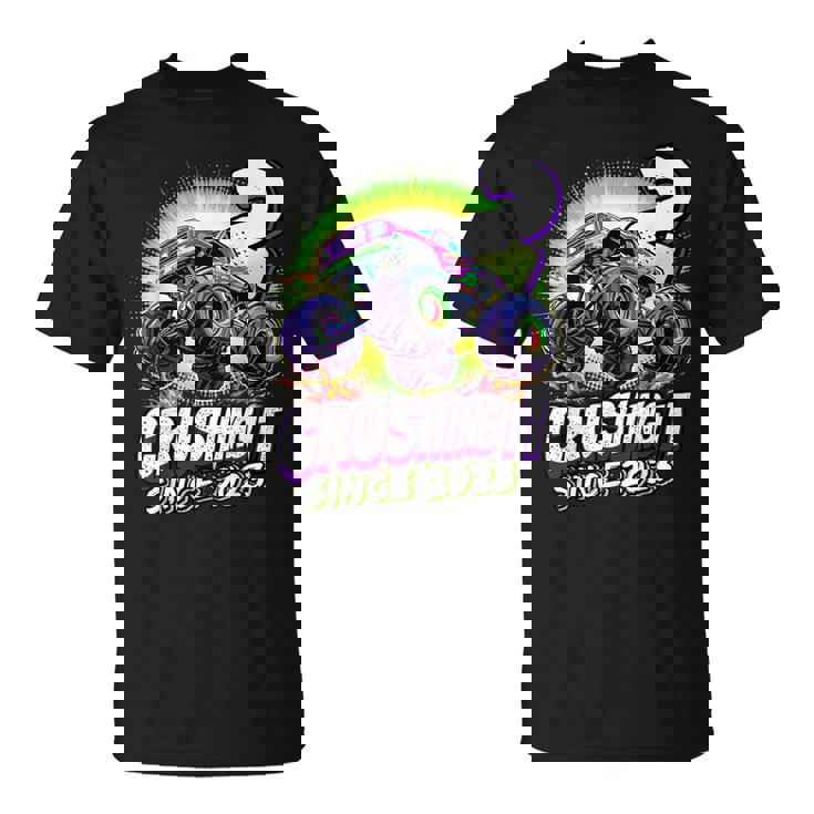 Birthday Monster Truck 2 Year Old Boys 2Nd Party Born 2023 T-Shirt