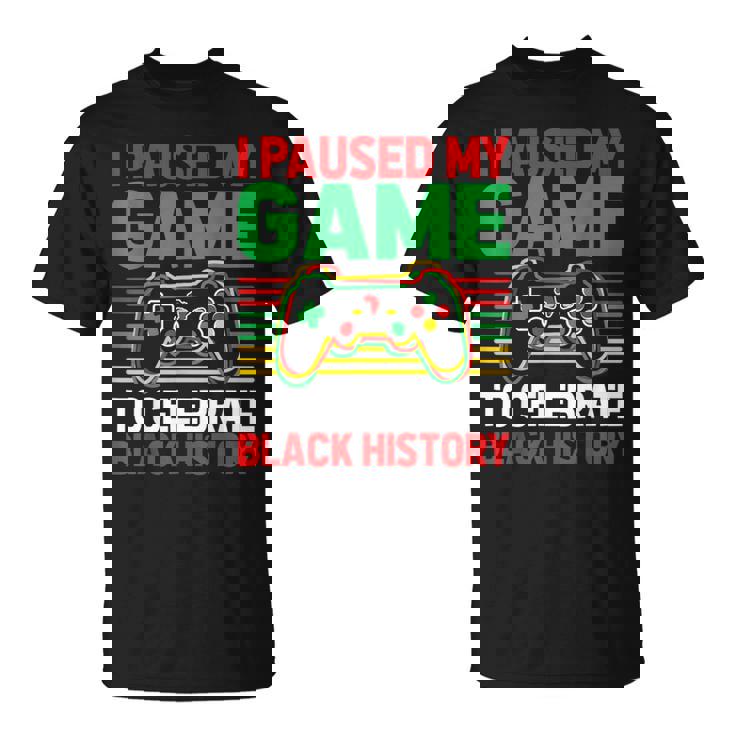 Black History Month Gamer African American Pride Boys Men T-Shirt