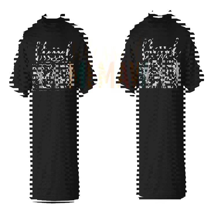 Blessed Memaw Cute Leopard Print T-Shirt