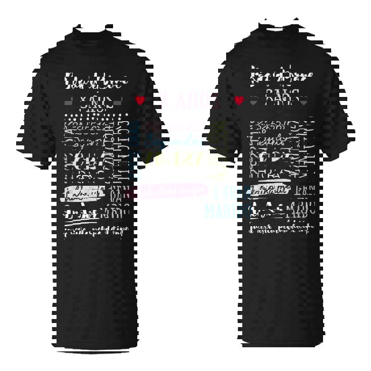 Bodas De Bronce 8 Años Aniversario De Boda Regalo Camiseta unisex