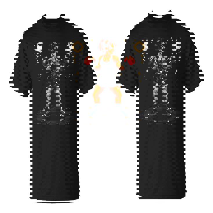 Boxeo Chica Pixel Gráfico Camiseta unisex