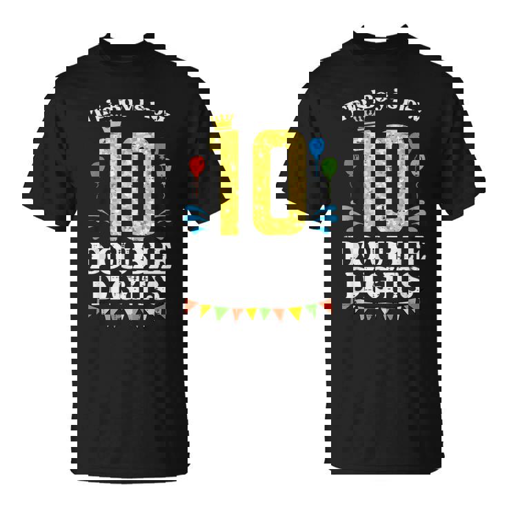 This Boy Is Now 10 Double Digits Crown 10Th Birthday Fiesta T-Shirt