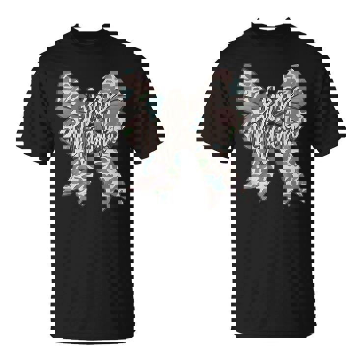 Boy Mama Camo Coquette Bow Camouflage T-Shirt