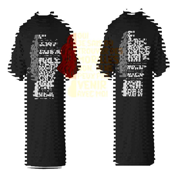 Cadeau Chasseur De Champignon Morilles Cueilleur T-Shirt