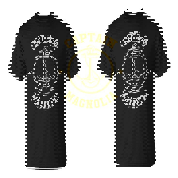 Capitaine Magnolia Bateau Àoile Avec Nom Personnalisé T-Shirt