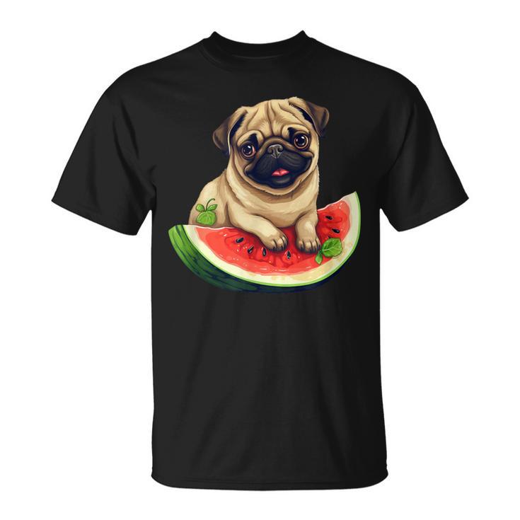 Carlin Rouge Pastèque Fruits D'été Canine T-Shirt