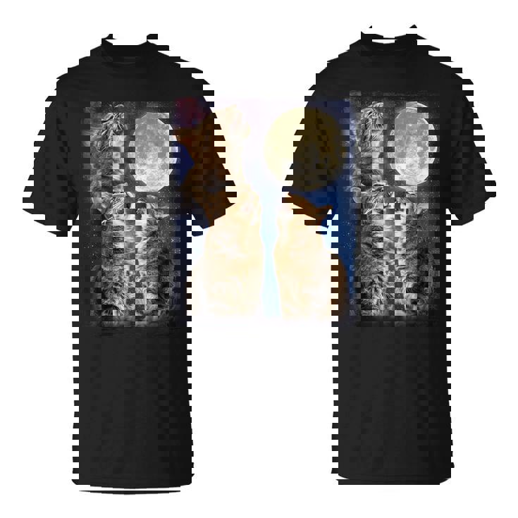 [IN SILENCE] CAT GRAPHIC SHEARED T-SHIRT ☆送料込☆ Cat Howling At Moon T-Shirt - Seseable