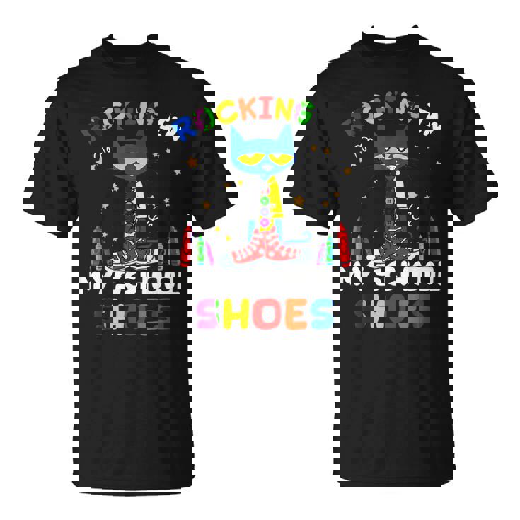 Cat-Rocking I N My-School-Shoes-Back To-School-Cat-Lover T-Shirt
