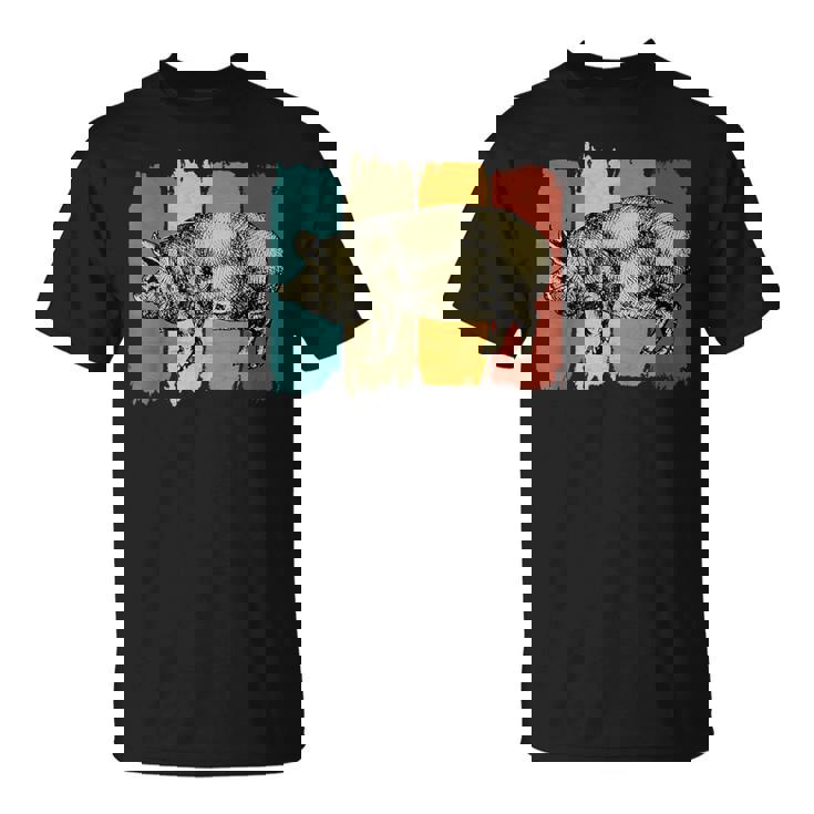 Cerda Lechón Retrointage Para Los Amantes De Los Cerdos Camiseta unisex