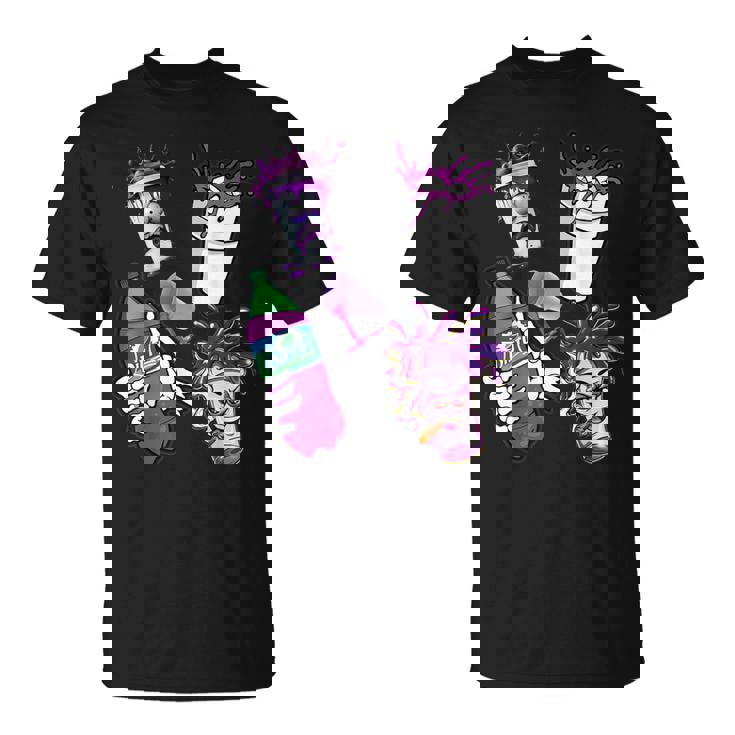 Chemises Lean Drank Dirty Double Cup Lean Line Smoke T-Shirt