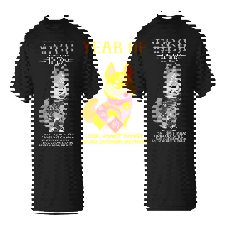 Chinese Year Of The Dog Zodiac Sign Happy Lunar New Year T-Shirt