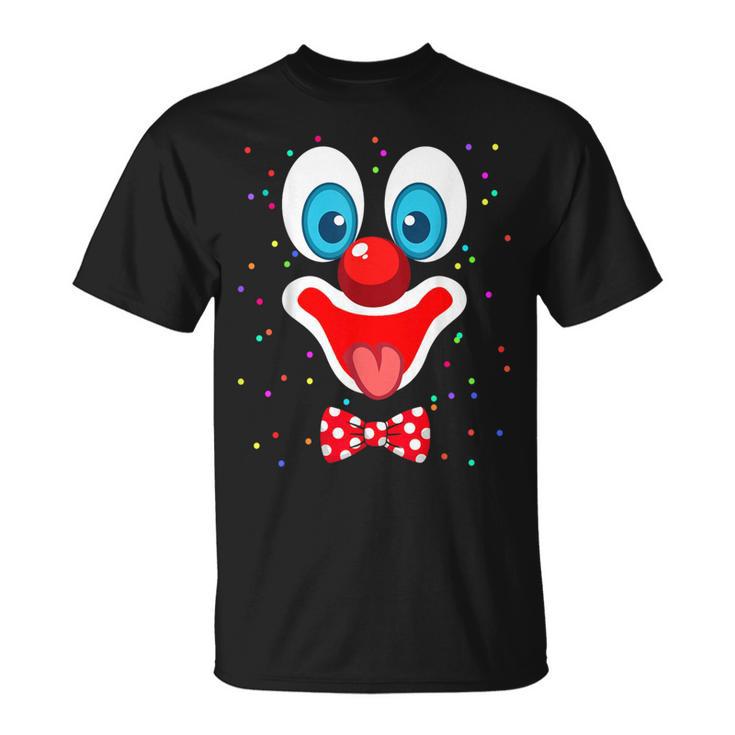 Clown Face Costume For Carnival Fancy Dress Clown Costume T-Shirt