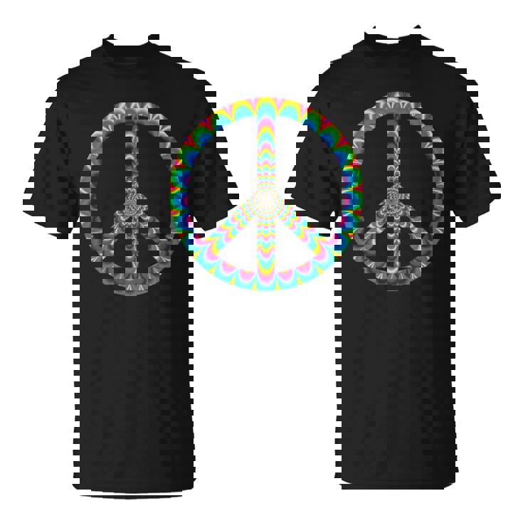 Colourful Hippie Retro Peace Peace Sign T-Shirt