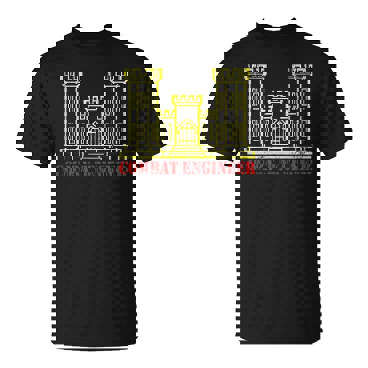 Combat Engineer Veteran Shirt For Men Military Patriotic T-Shirt